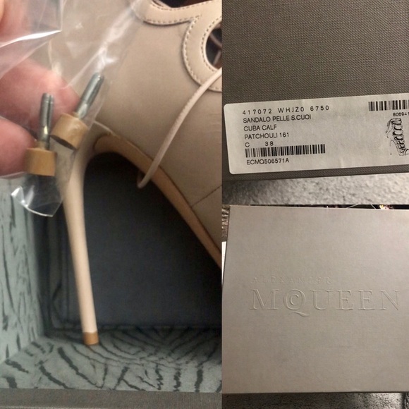 Alexander McQueen leather lace up sandal - Picture 7 of 7